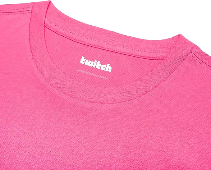 Twitch Graphic T-Shirt Unisex, Regular Fit, 100% Cotton, Pink, Size S