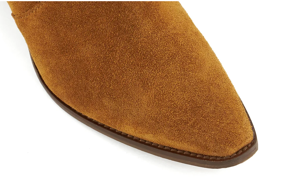 UK 6 Dune London Pastern Tan Suede Western Women’s Low Boots – EU 39