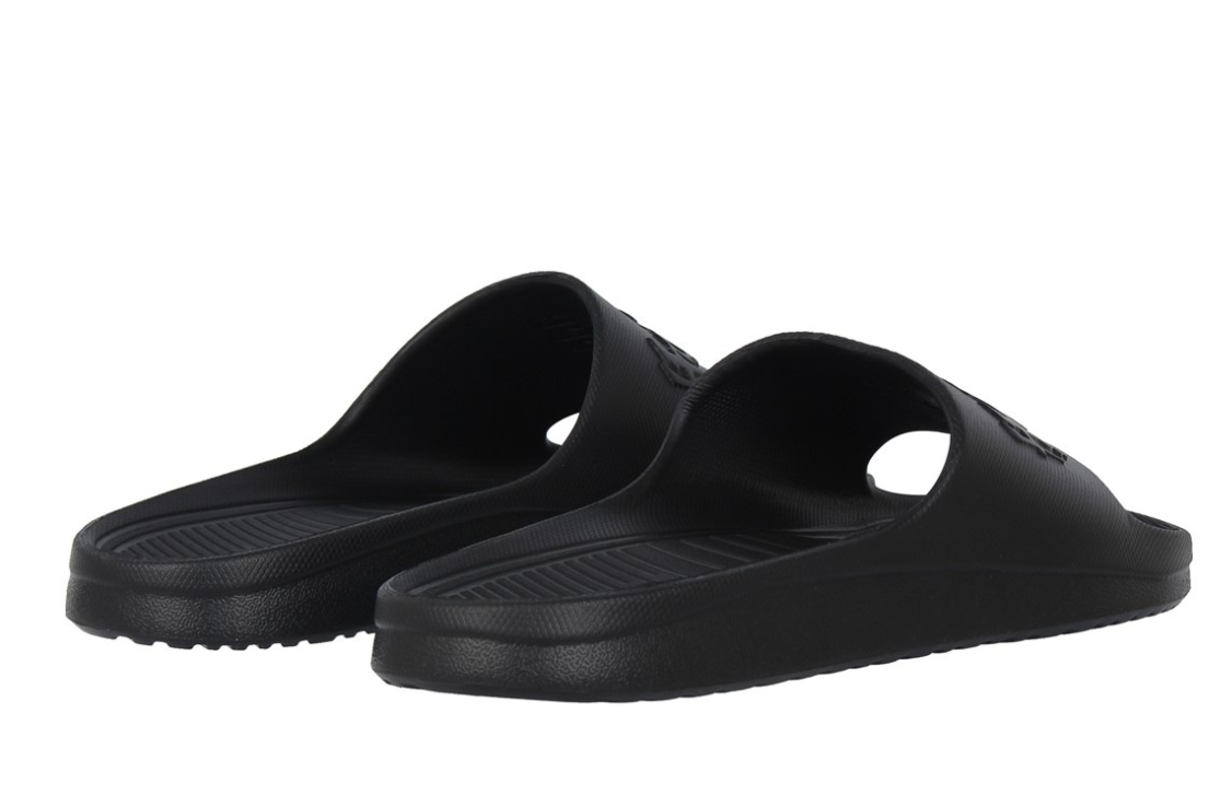 Pair of black slides on a white background