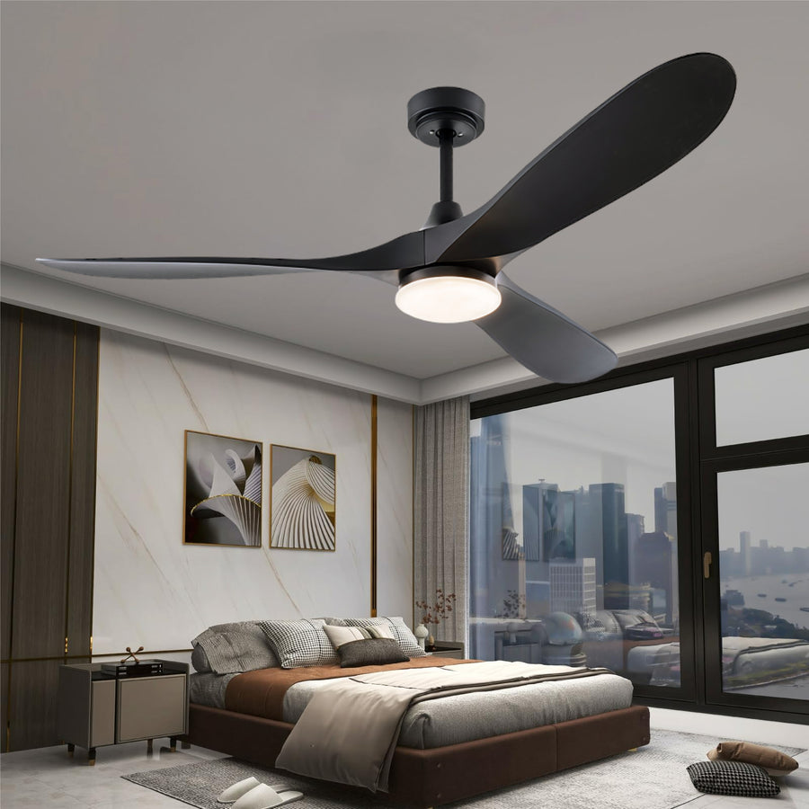 Ceiling Fan With Light 52 Inch LED Remote Dimmable ABS Blades 3000K-6500K