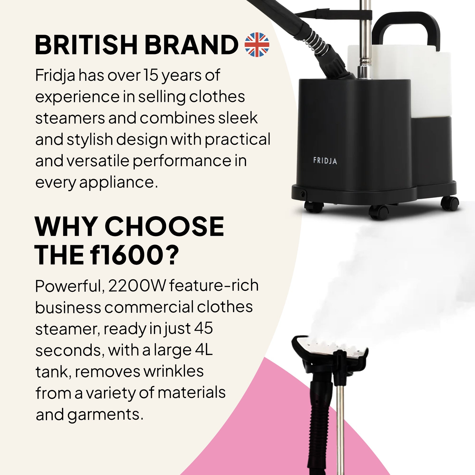 Commercial Clothes Steamer Professional Garment Steamer 4L f1600 Fridja