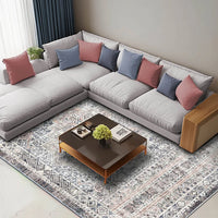 Washable Area Rug 170x240cm Moroccan Boho Traditional Beige Grey Vernal