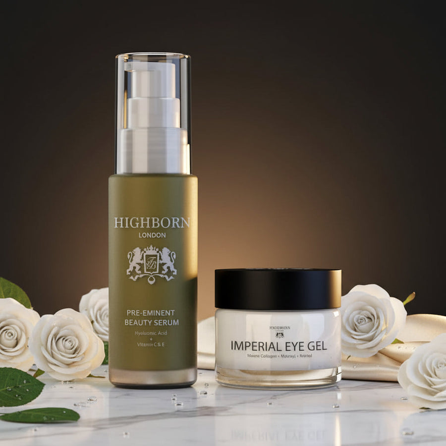 Anti Aging Skincare Starter Set Serum Eye Gel Highborn London
