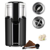 Electric Coffee Grinder 200W 70g with 2 Stainless Steel Bowls Wet & Dry COFFA
