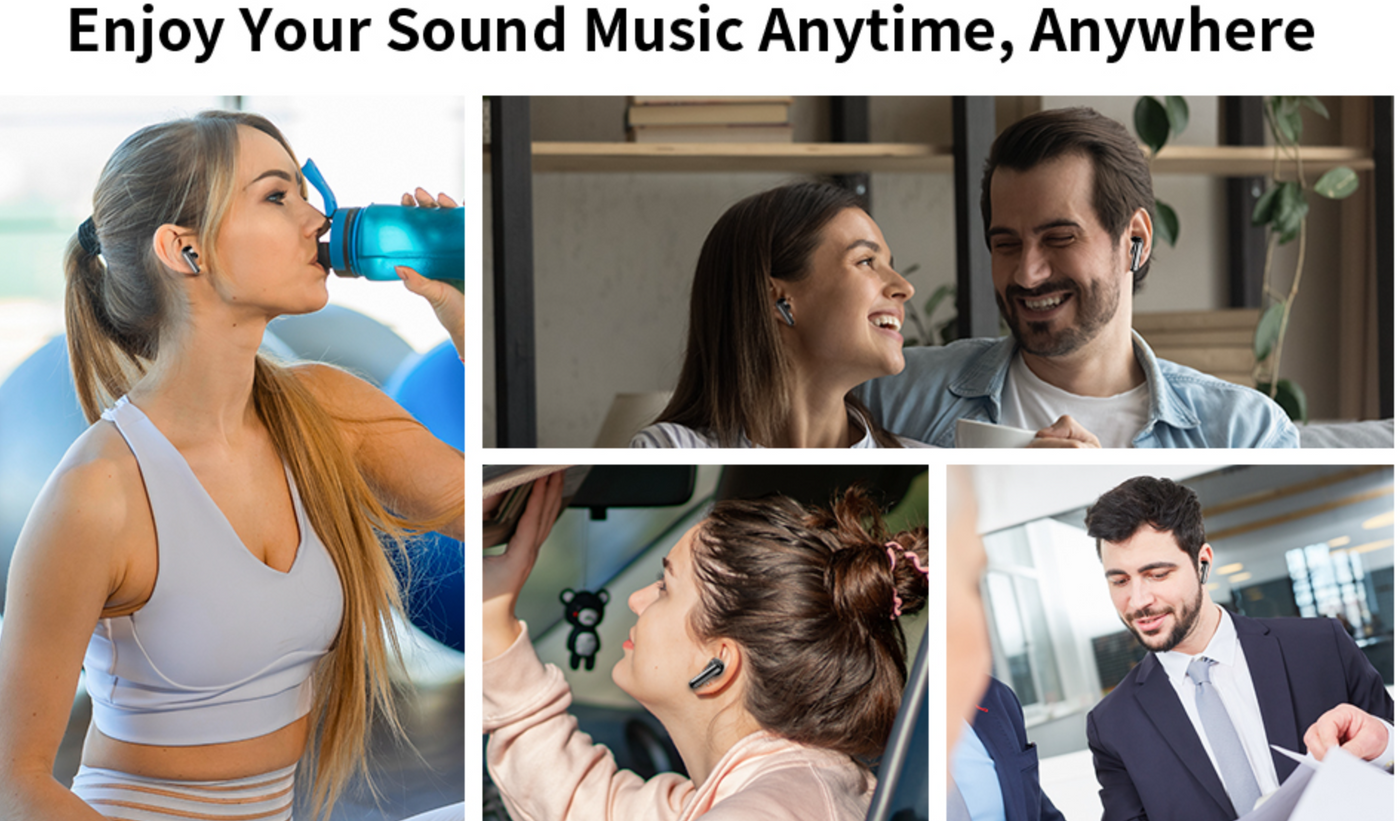 Wireless Earbuds Bluetooth 5.3 Deep Bass 36H Playtime Noise Cancel Btootos