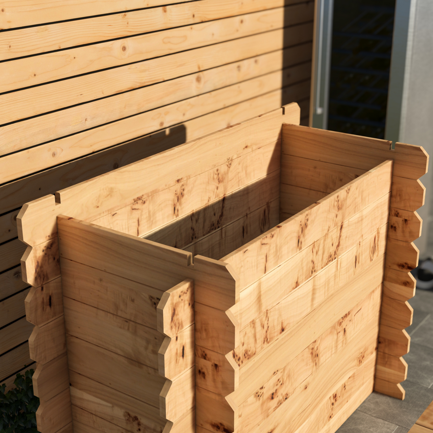 Corner Garden Bar Outdoor Wooden Interlock Drinks Bar Patio