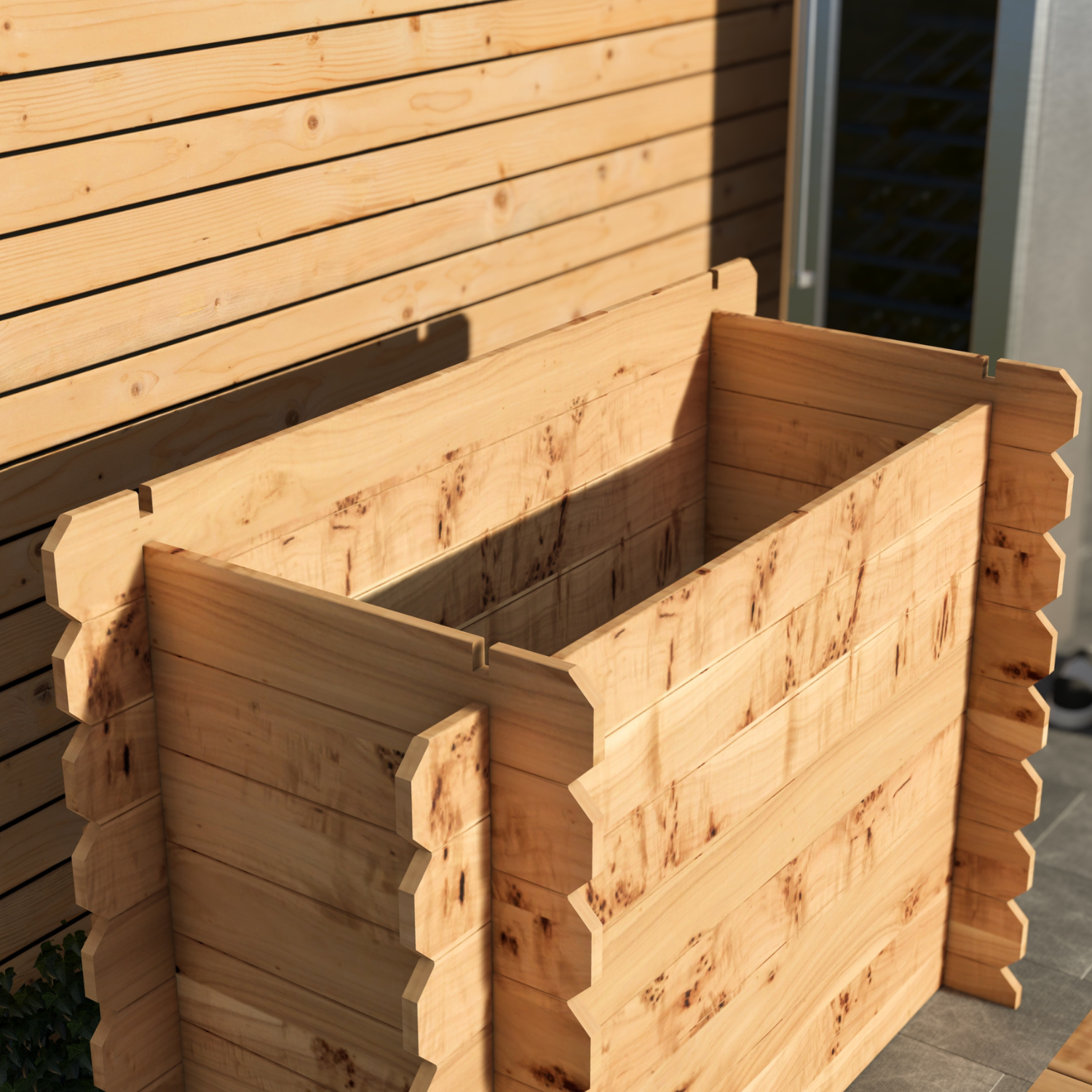 Corner Garden Bar Outdoor Wooden Interlock Drinks Bar Patio
