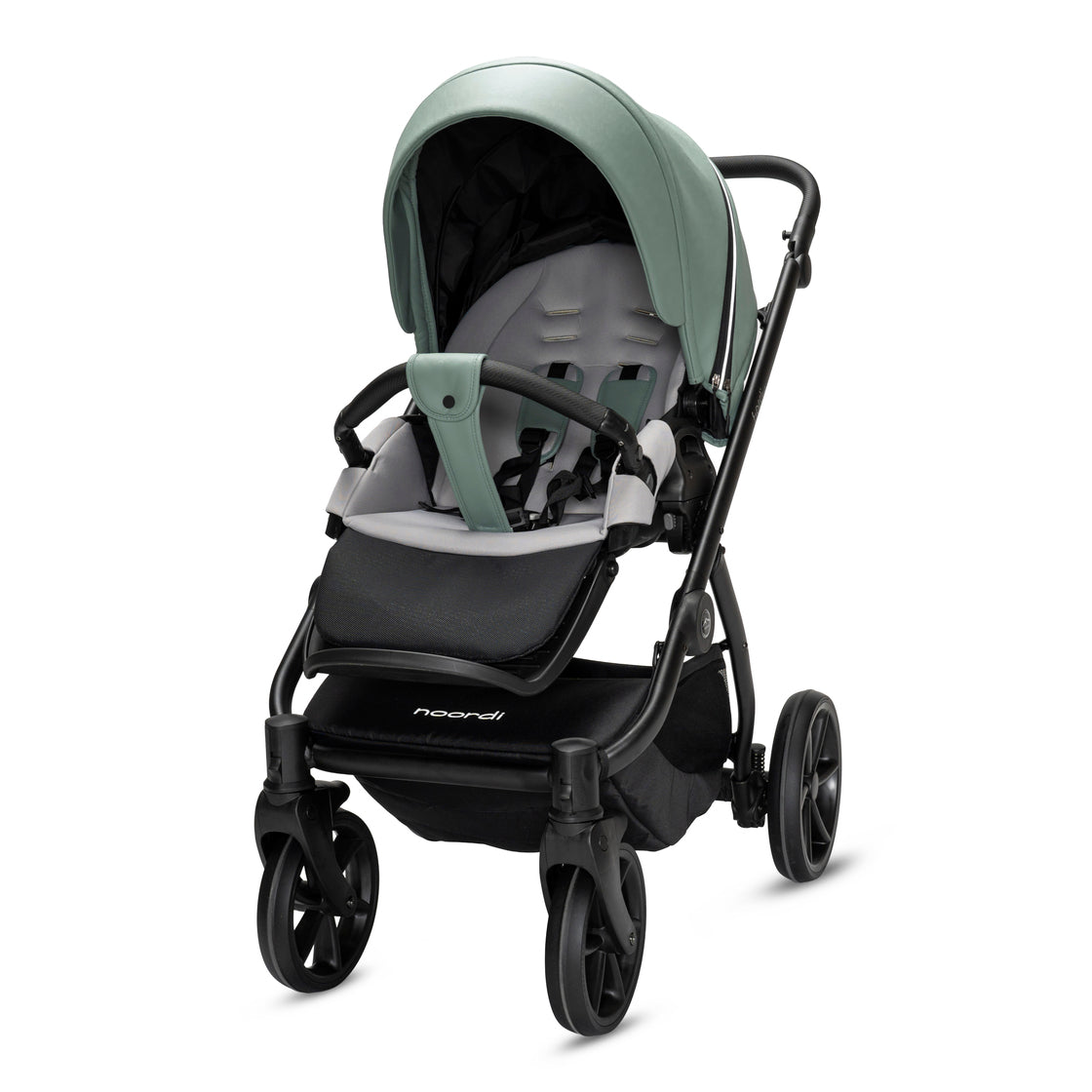 3 in 1 Travel System Pram Pushchair Carrycot Car Seat Leather Noordi Fjordi V2