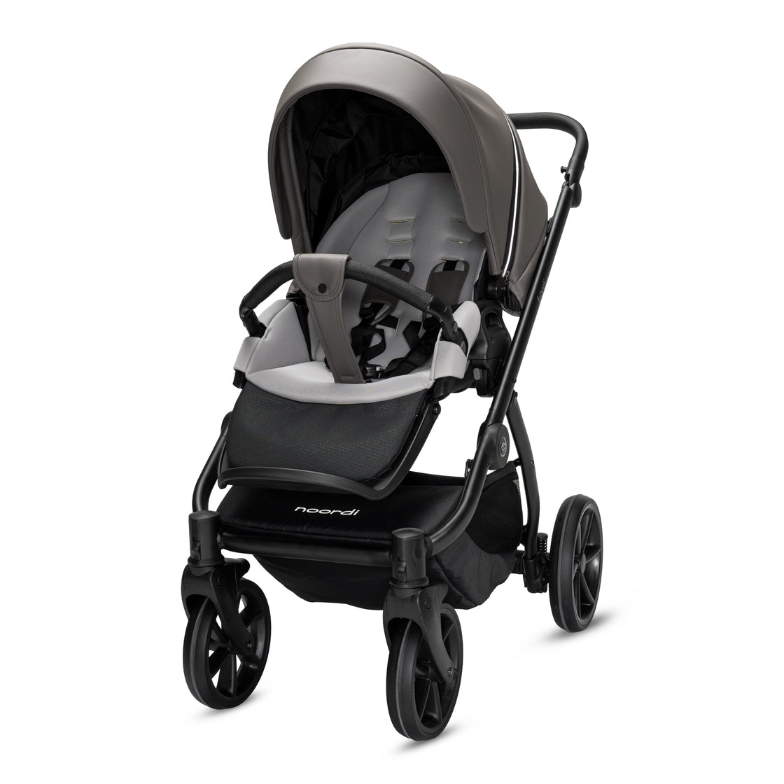 2in1 Baby Pushchair Stroller ThermoCot Carrycot Stone Grey Noordi Fjordi