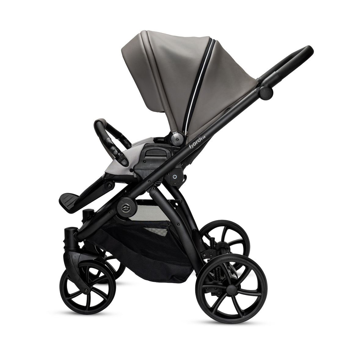 2in1 Baby Pushchair Stroller ThermoCot Carrycot Stone Grey Noordi Fjordi