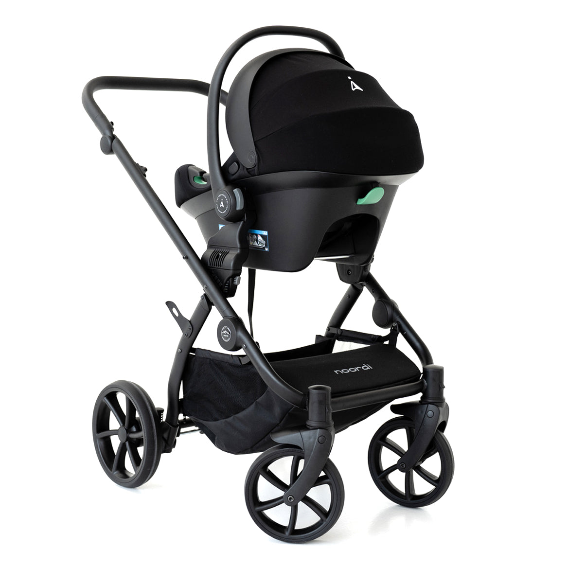 3in1 Baby Travel System Stroller Car Seat Slate Black Noordi Sole V3