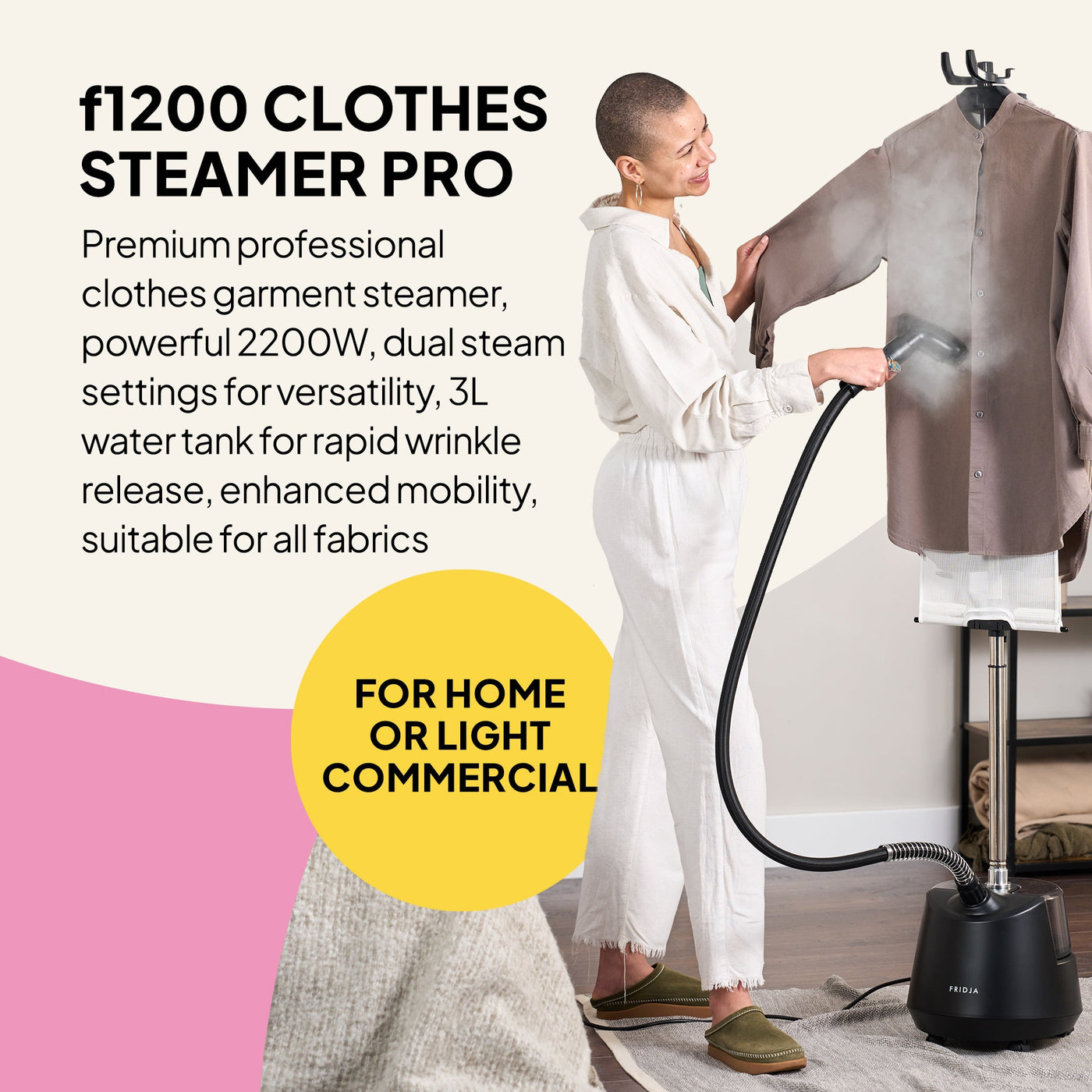Clothes Steamer Pro Professional Garment Steamer Upright f1200 Fridja