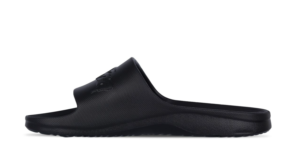 Black sandal on a white background