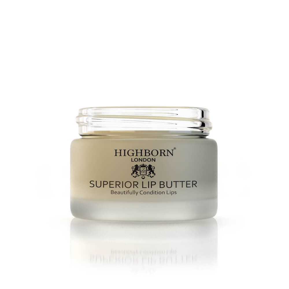 Jar of Highborn London Superior Lip Butter on a white background
