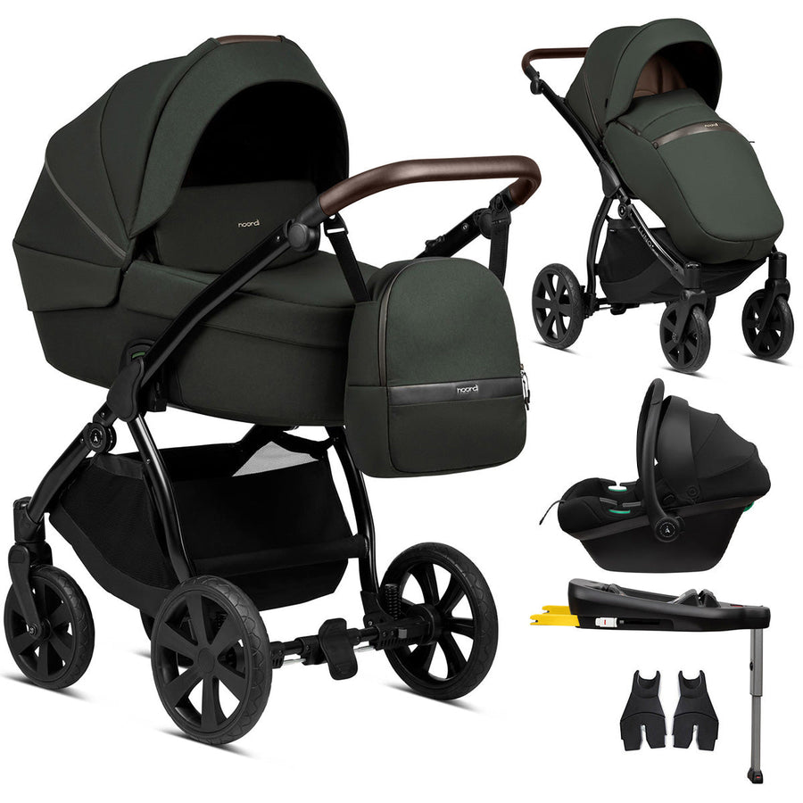 3 in 1 Travel System Pram Pushchair Carrycot Car Seat All Terrain Noordi Luno