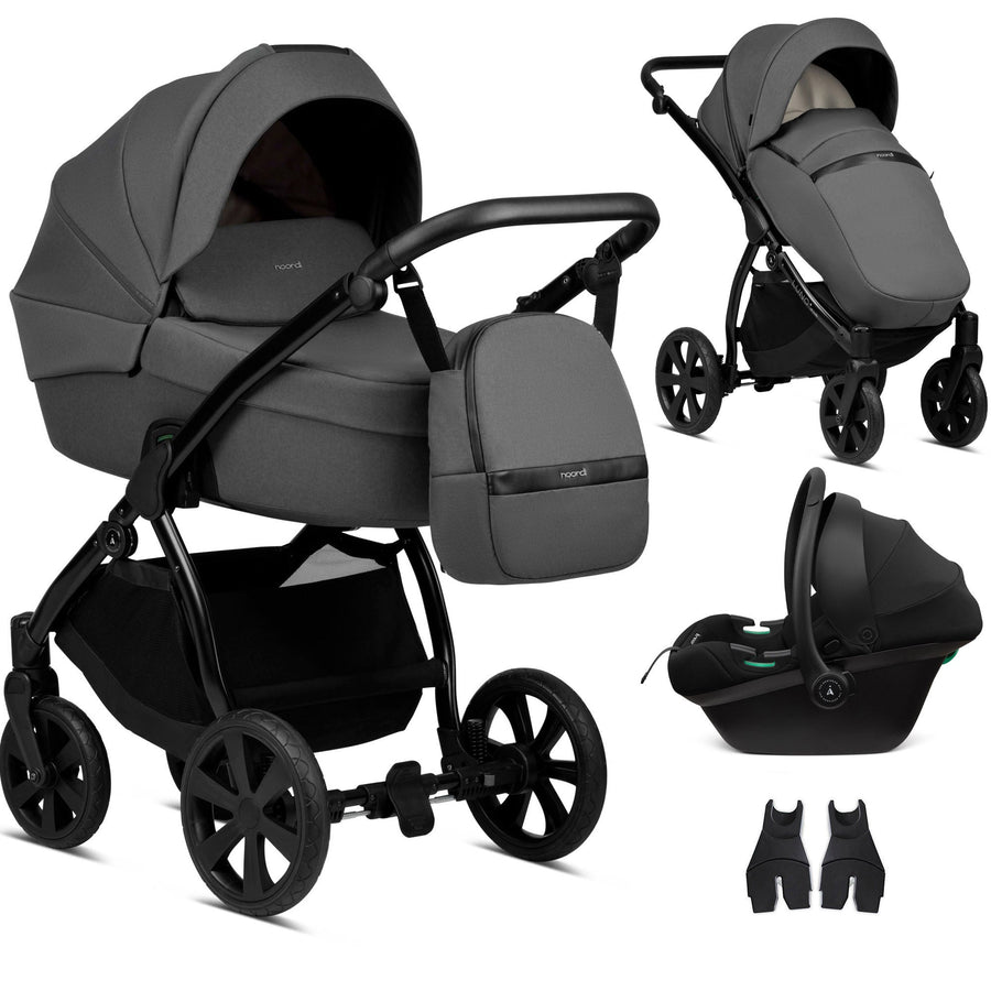 3 in 1 Travel System Pram Pushchair Carrycot Car Seat All Terrain Noordi Luno