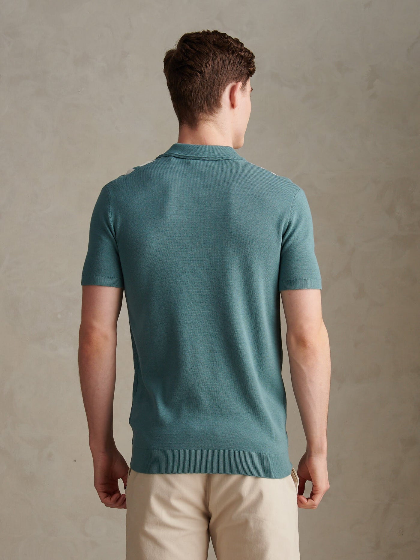 US Polo Assn Mens Tonal Vertical Stripe Knit Polo Shirt Arctic