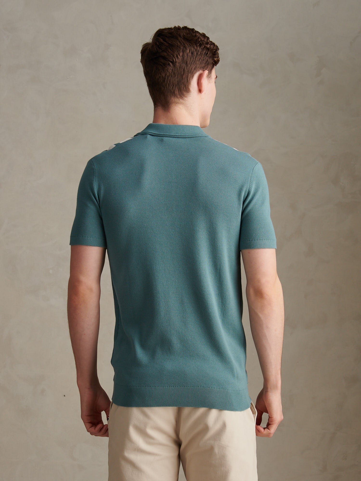 US Polo Assn Mens Tonal Vertical Stripe Knit Polo Shirt Arctic