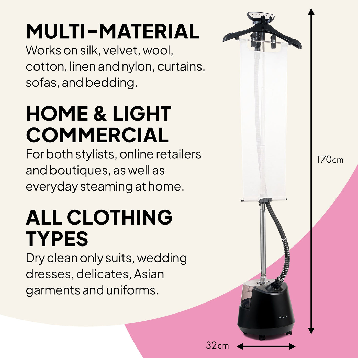 Clothes Steamer Pro Professional Garment Steamer Upright f1200 Fridja