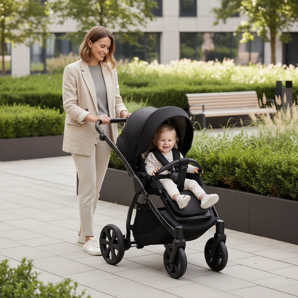 3 in 1 Travel System Pram Pushchair Carrycot Car Seat All Terrain Noordi Luno