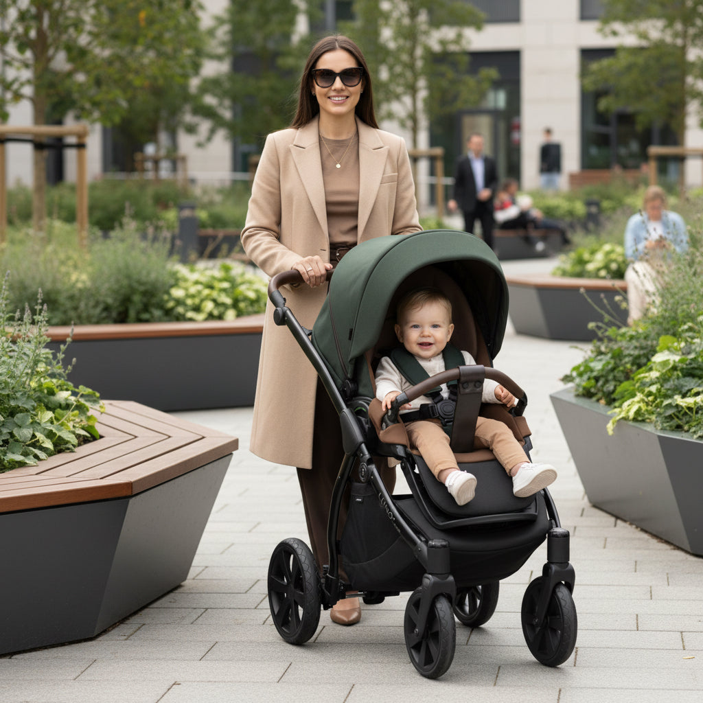 3 in 1 Travel System Pram Pushchair Carrycot Car Seat All Terrain Noordi Luno