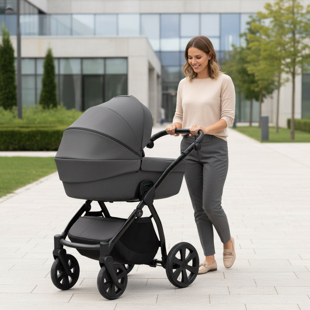 3 in 1 Travel System Pram Pushchair Carrycot Car Seat All Terrain Noordi Luno