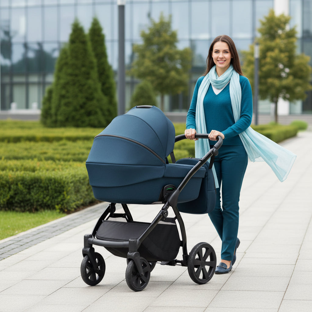 3 in 1 Travel System Pram Pushchair Carrycot Car Seat All Terrain Noordi Luno