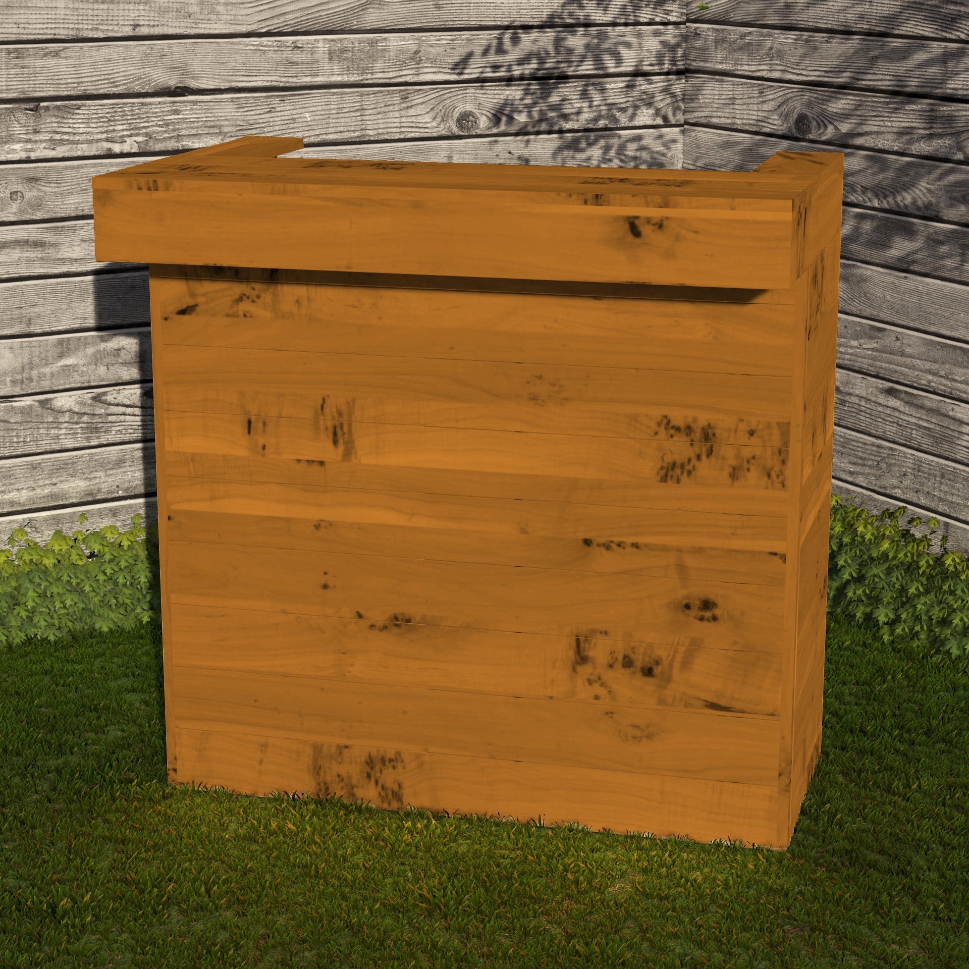 Wooden Pallet Bar 100cm Rustic Outdoor Garden Bar Storage Bars at Home