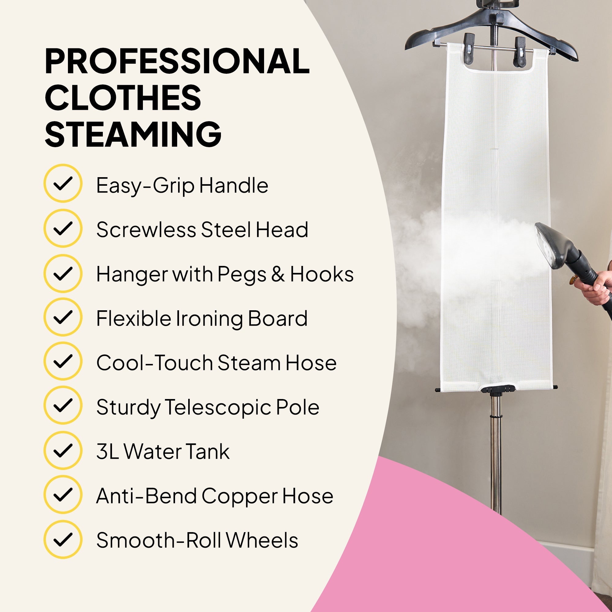 Clothes Steamer Pro Professional Garment Steamer Upright f1200 Fridja