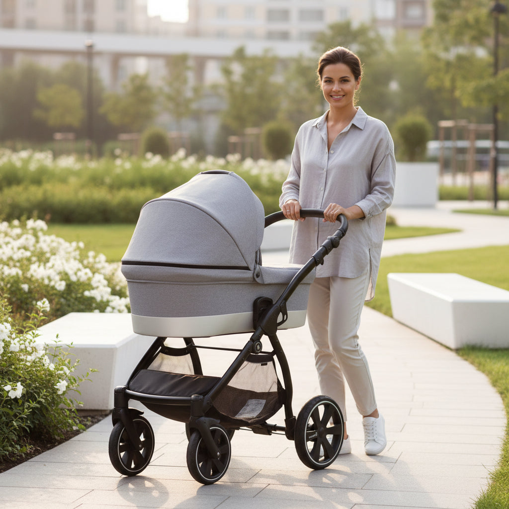 3 in 1 Travel System Pram Pushchair Carrycot Car Seat Noordi Sole Go 3in1