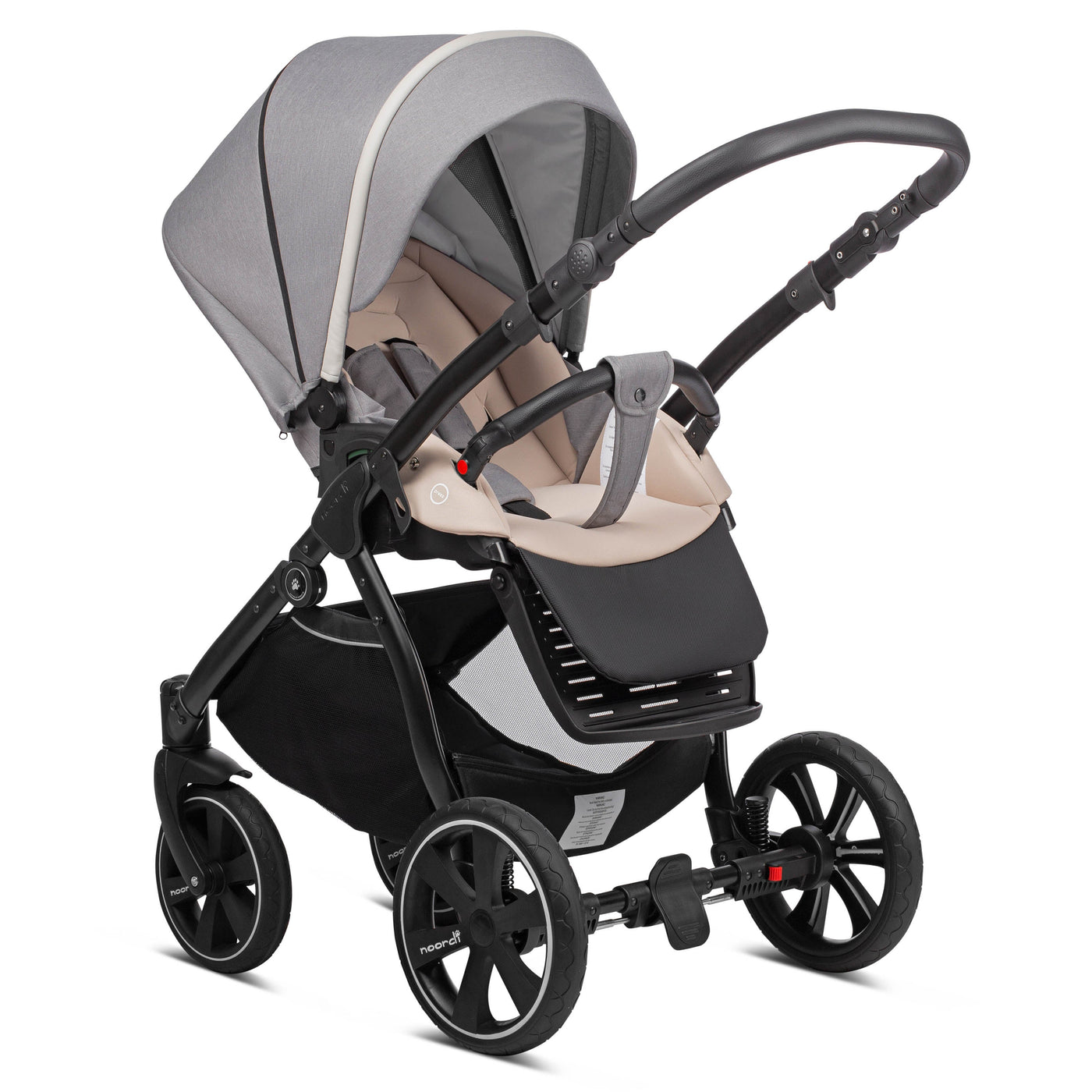 3in1 Baby Travel System Stroller Car Seat Warm Grey Noordi Sole Go