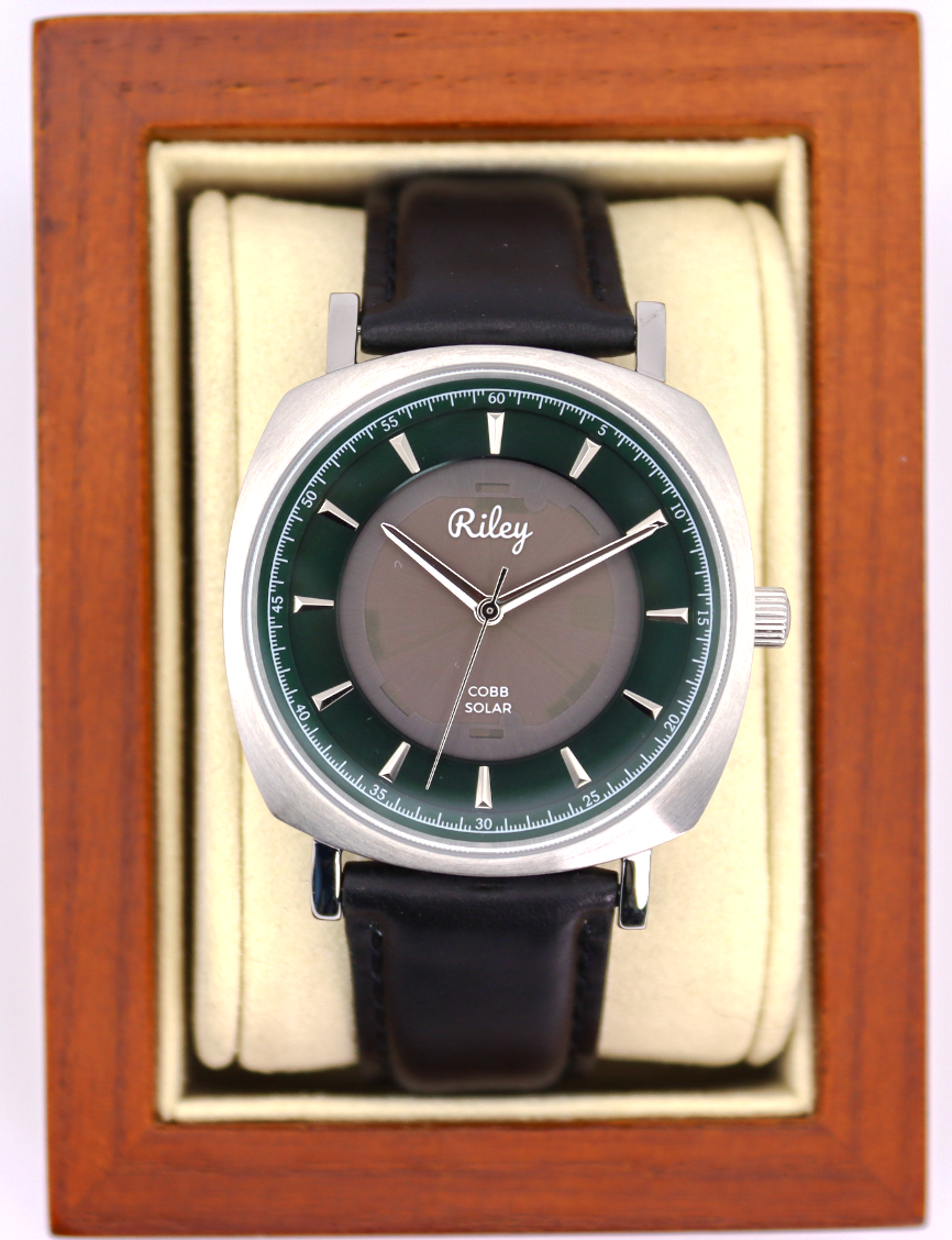 Solar Watch 5ATM Water Resistant Leather Strap JC01 Riley Watch Co