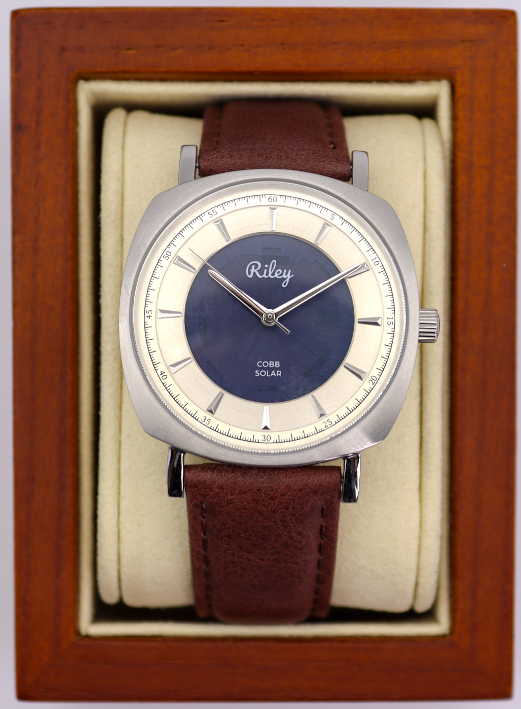 Solar Watch 5ATM Water Resistant Leather Strap JC01 Riley Watch Co