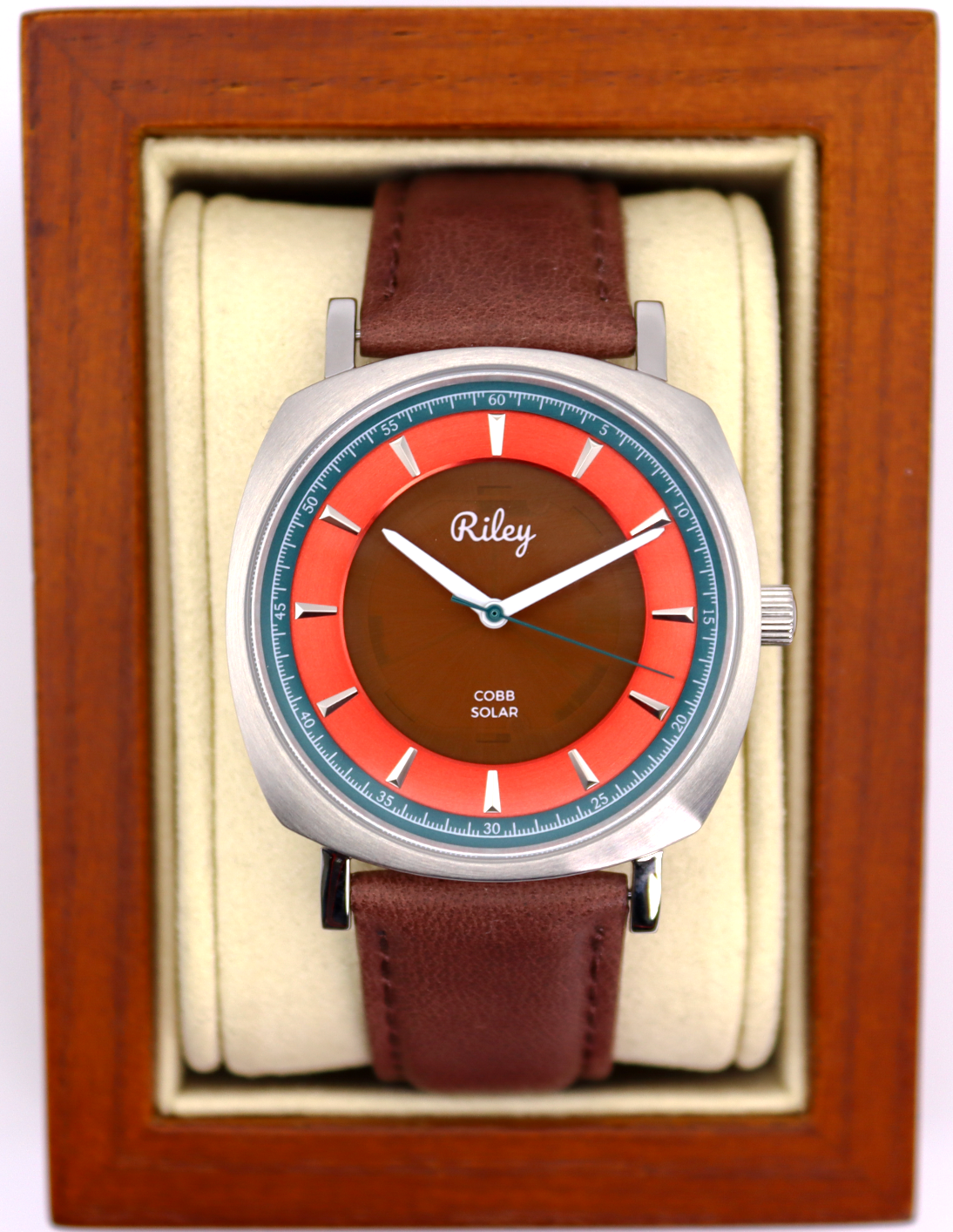 Solar Watch 5ATM Water Resistant Leather Strap JC01 Riley Watch Co