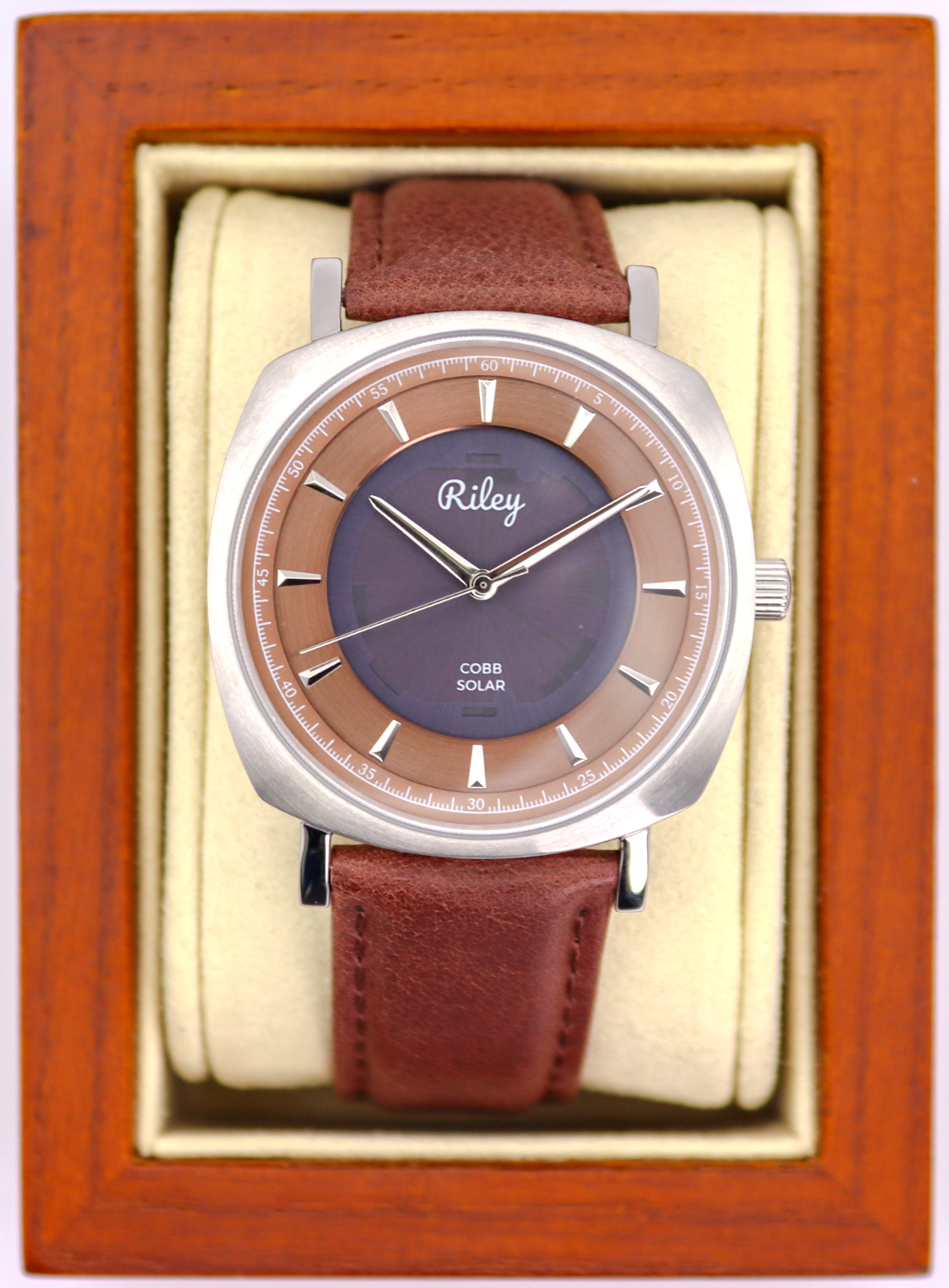 Solar Watch 5ATM Water Resistant Leather Strap JC01 Riley Watch Co