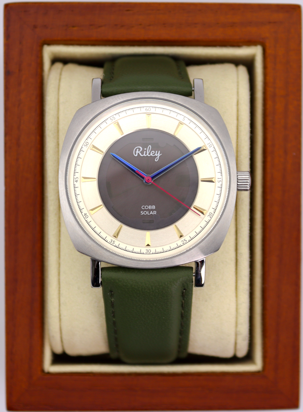 Solar Watch 5ATM Water Resistant Leather Strap JC01 Riley Watch Co
