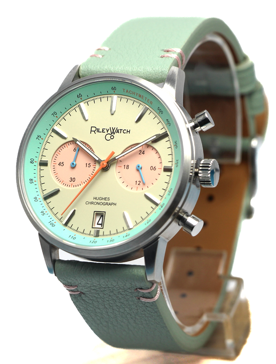 Chronograph Watch Miyota Quartz 40mm Field Dial HH02 Riley Watch Co