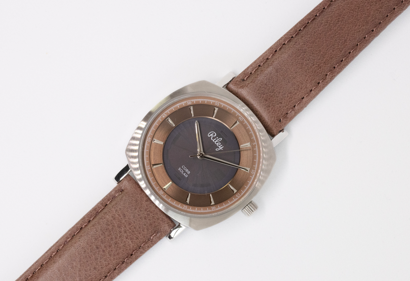 Solar Watch 5ATM Water Resistant Leather Strap JC01 Riley Watch Co