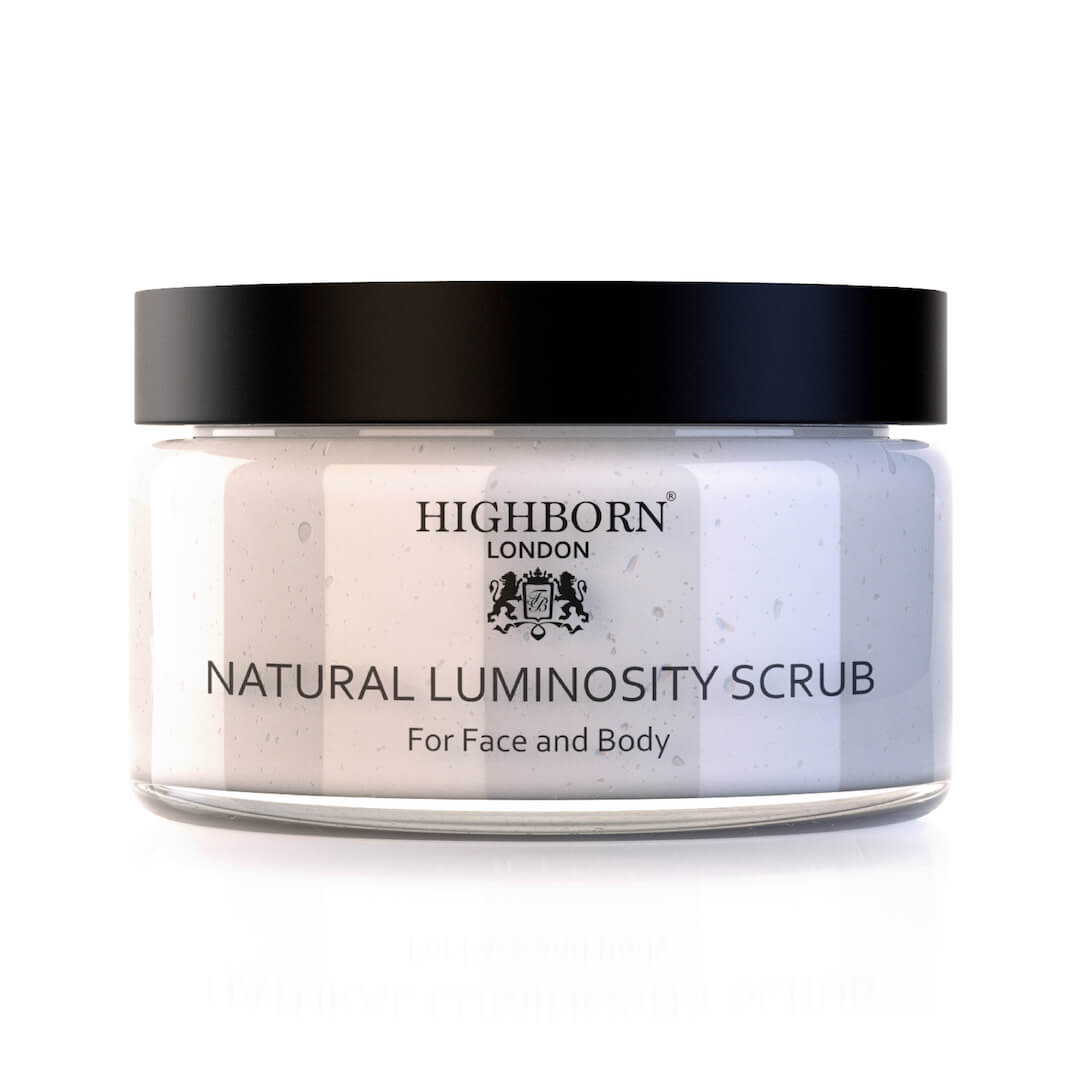 Highborn London Natural Luminosity Scrub jar on a white background