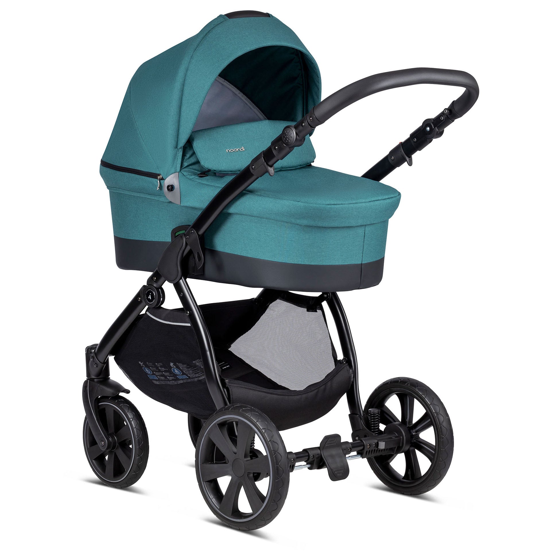 3in1 Travel System Pram Pushchair Car Seat Lightweight Foldable Teal Noordi