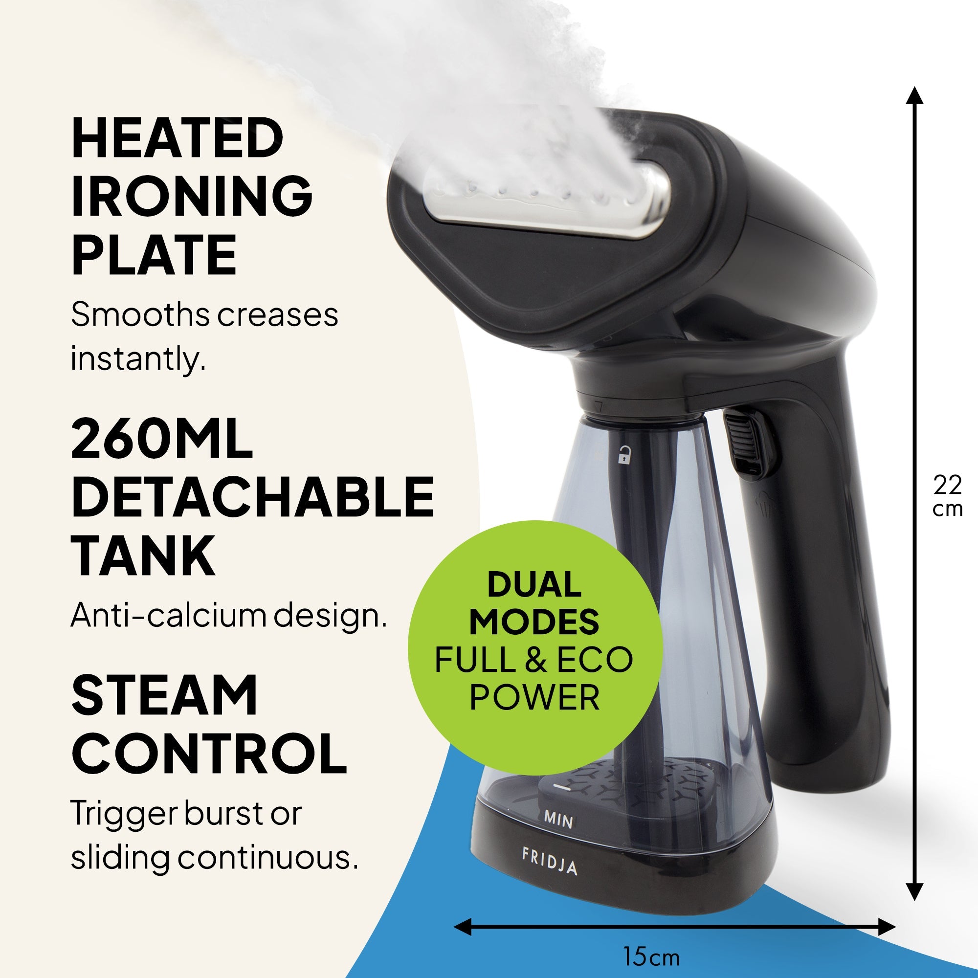 Handheld Clothes Steamer Fast Heat Portable Garment Care F10 Fridja