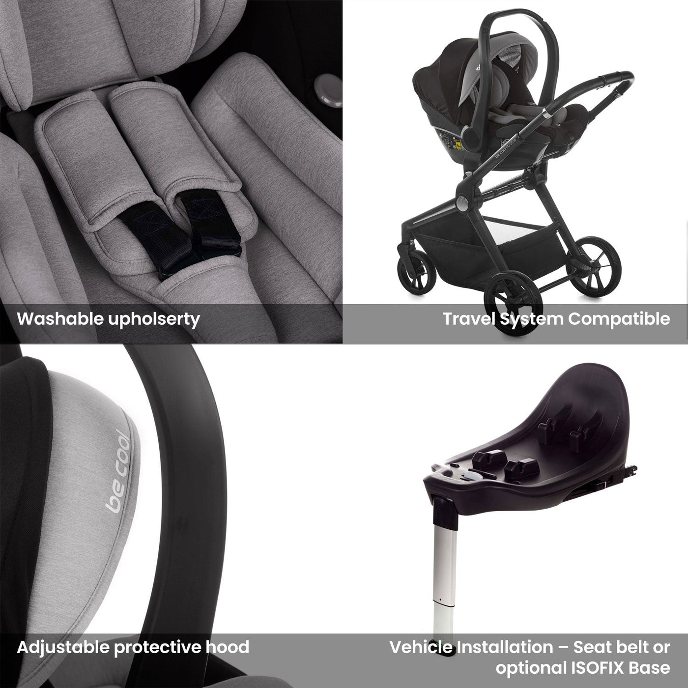 3in1 Baby Travel System Stroller Car Seat All Terrain Noordi Sole V3