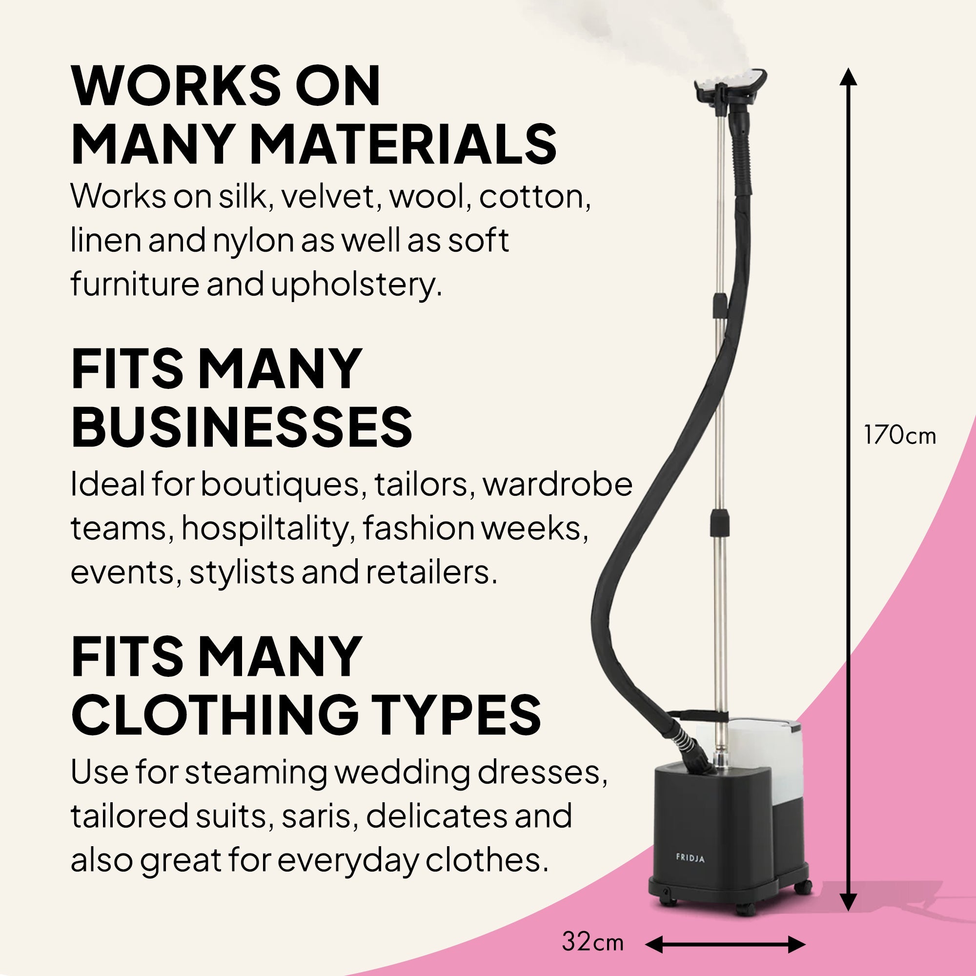 Commercial Clothes Steamer Professional Garment Steamer 4L f1600 Fridja