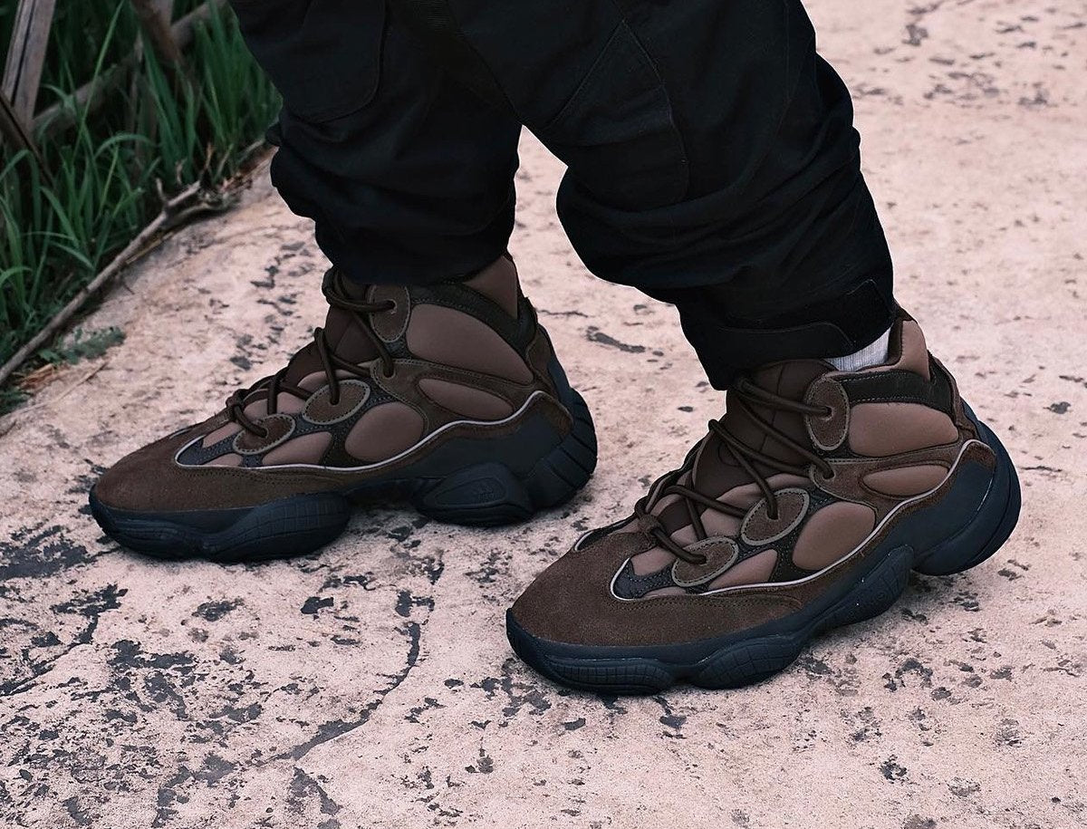 Adidas Yeezy 500 High Taupe Black for Men, Suede/Leather UK 9 / EU 43.5