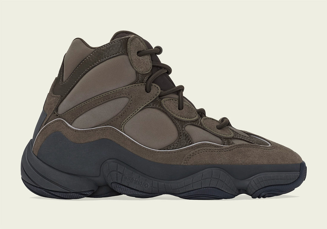 Adidas Yeezy 500 High Taupe Black for Men, Suede/Leather UK 9 / EU 43.5
