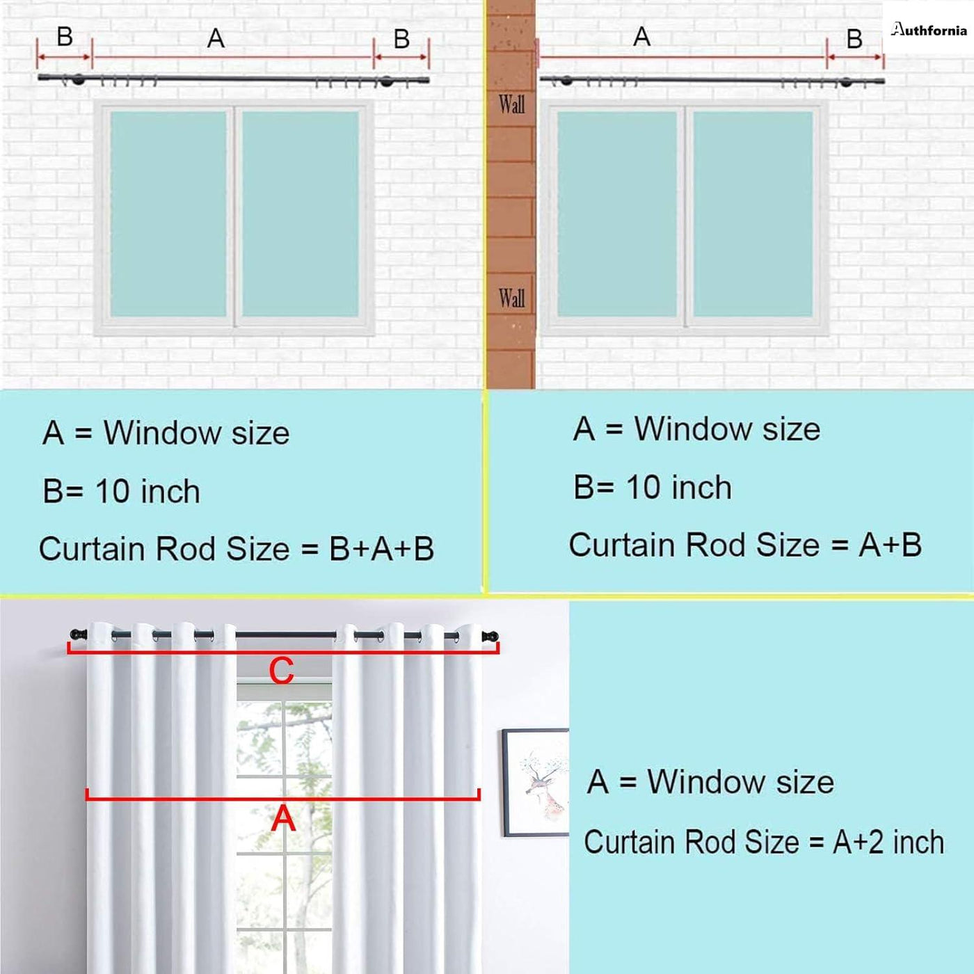 Adjustable Black Window Curtain Poles 50-310cm for Eyelet Curtains - Massive Discounts