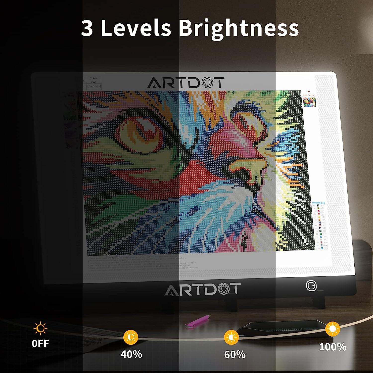 ARTDOT A2 LED Light Pad for Diamond Painting 40x60cm USB Powered Light - Massive Discounts