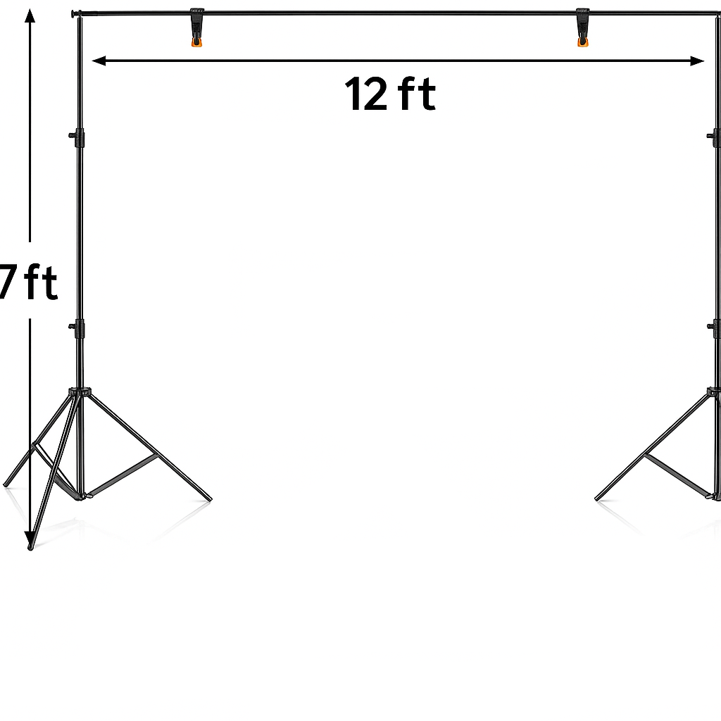 Photo Backdrop Stand 7x12ft Heavy Duty Adjustable Support Kit EMART