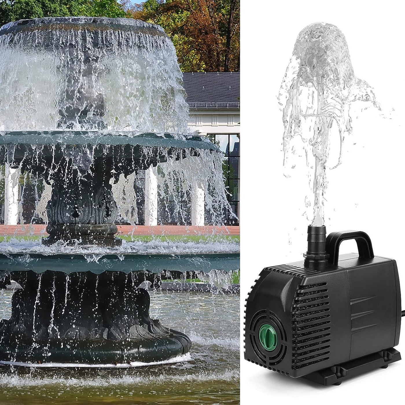 BARST 4500L/H Submersible Pond Pump with 5M Power Cord, Fountain Pump 85w - Massive Discounts