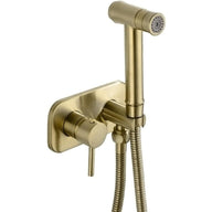 Bathroom Concealed Wall Mounted Hot and Cold Bidet Spray Set Shattaf Toilet Gold - Massive Discounts